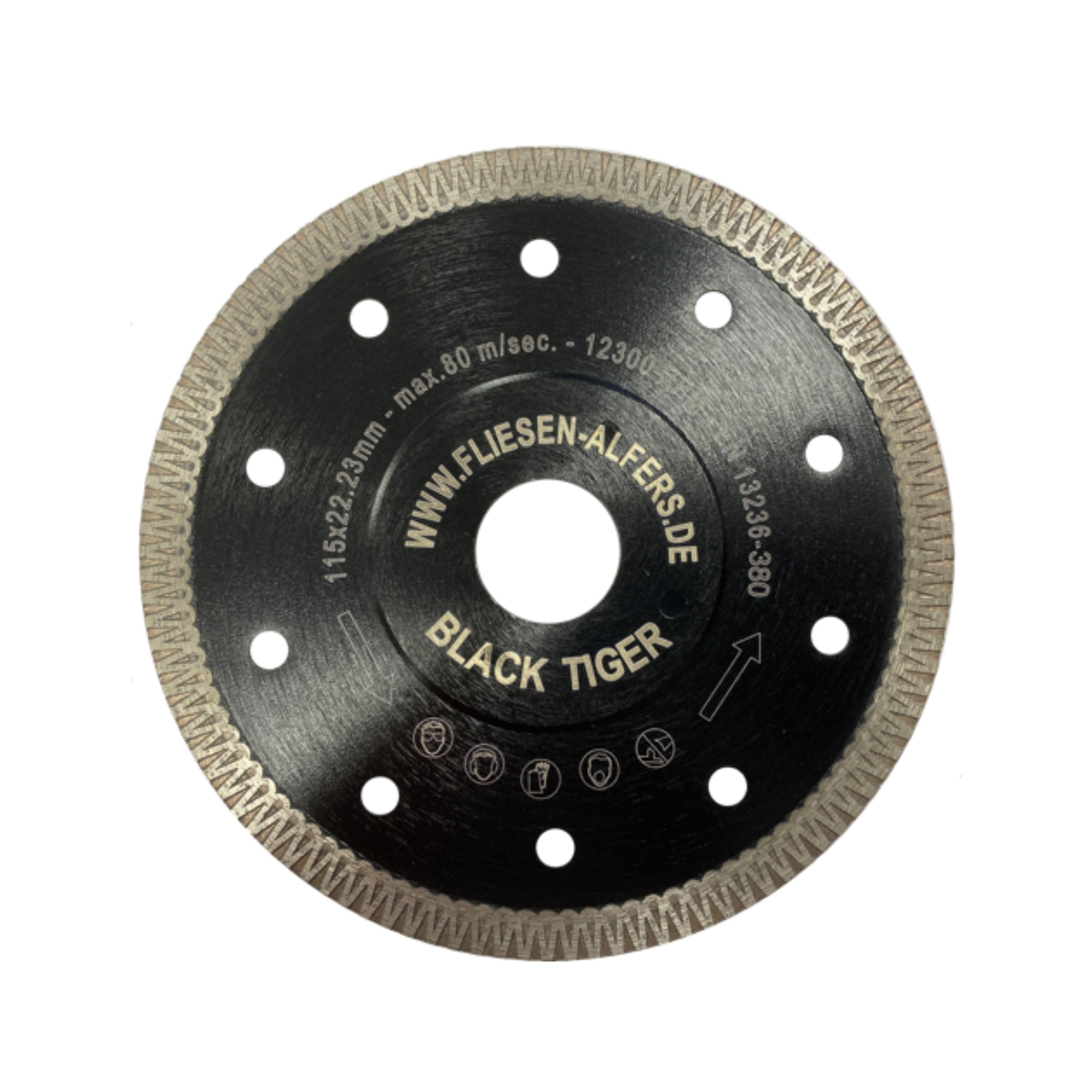 High-end Diamantschijf BLACK TIGER 115 mm