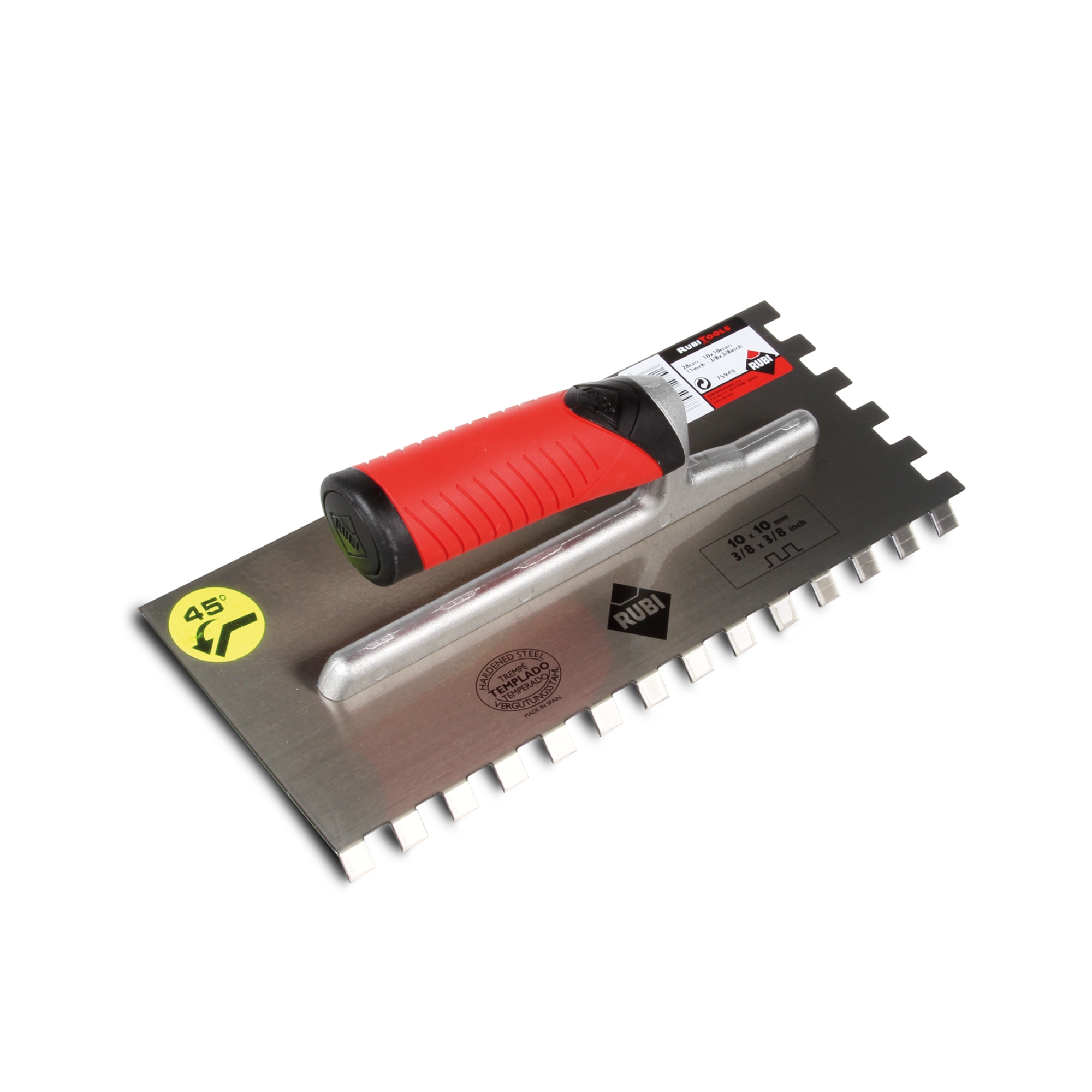Rubi Stalen 45º lijmkam 28 cm (10x10)