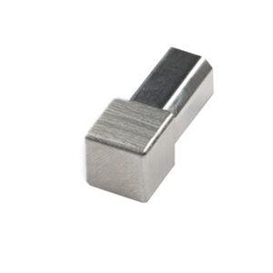 Hoekstuk Quadro Imitatie RVS V2A Geborsteld  - 12,5 mm