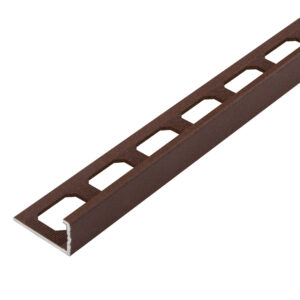 Tegelprofiel Haaks Aluminium Stuctuur Terrabruin Lengte 2,50 m - 11,0 mm