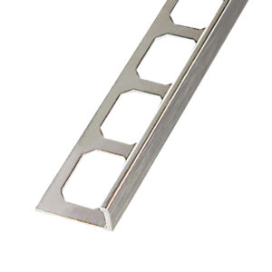 Tegelprofiel Haaks Aluminium Titanium Hoogglans Geanodiseerd Geborsteld Lengte 2,50 m - 10,0 mm