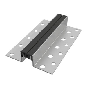 Dilatatieprofielen RVS V2A met Zwart EPDM-inzetstuk Geribbeld Lengte 3,00 m - 15,0 mm