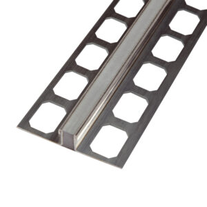 Dilatatieprofiel RVS V2A met Grijs EPDM-inzetstuk Lengte 2,50 m - 10,0 mm