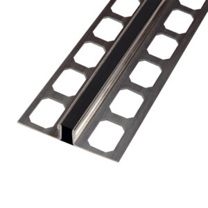 Dilatatieprofiel RVS V2A met Zwart EPDM-inzetstuk Lengte 2,50 m - 20,0 mm