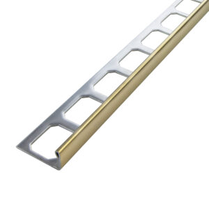 Tegelprofiel Haaks RVS V2A Goud Glanzend Lengte 2,50 m - 10,0 mm
