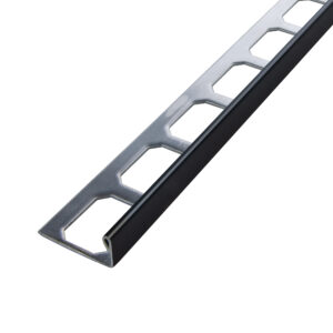 Tegelprofiel Haaks RVS V2A Zwart Glanzend Lengte 2,50 m - 10,0 mm