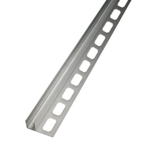 Afschotprofiel Vloer Rechts RVS V2A Geborsteld voor Glazenwanden Lengte 100,0 cm - 11,0 mm