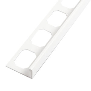 Tegelprofiel Haaks Pvc Gebroken Wit Lengte 3,00 m - 12,5 mm