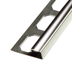 Tegelprofiel Quadro RVS V2A Hoogglans Gepolijst Lengte 2,50 m - 10,0 mm (niet meer verkocht door Fuma)