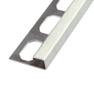 Tegelprofiel Quadro RVS V2A Geborsteld Lengte 3,00 m - 10,0 mm