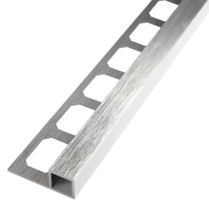 Tegelprofiel Quadro Aluminium Zilver Hoogglans Geanodiseerd Geborsteld Lengte 2,50 m - 10,0 mm