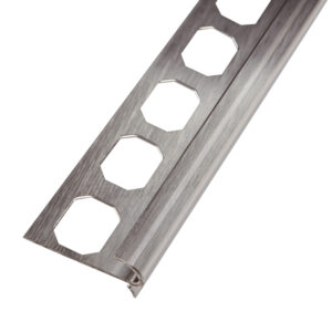 Trapprofiel RVS V2A Geborsteld met Florentiner-Design Lengte 2,50 m - 11,0 mm (niet meer verkocht door Fuma)