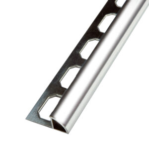 Tegelprofiel Kwartrond Aluminium Zilver Hoogglans Geanodiseerd Lengte 2,50 m - 10,0 mm