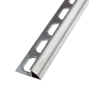 Tegelprofiel Kwartrond Aluminium Zilver Hoogglans Geanodiseerd Geborsteld Lengte 2,50 m - 10,0 mm