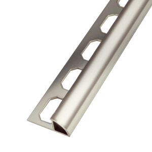 Tegelprofiel Kwartrond Aluminium Titanium Hoogglans Geanodiseerd Lengte 2,50 m - 8,0 mm