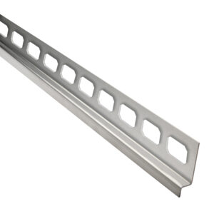 Afschotprofiel Wand Rechts RVS V2A Geborsteld