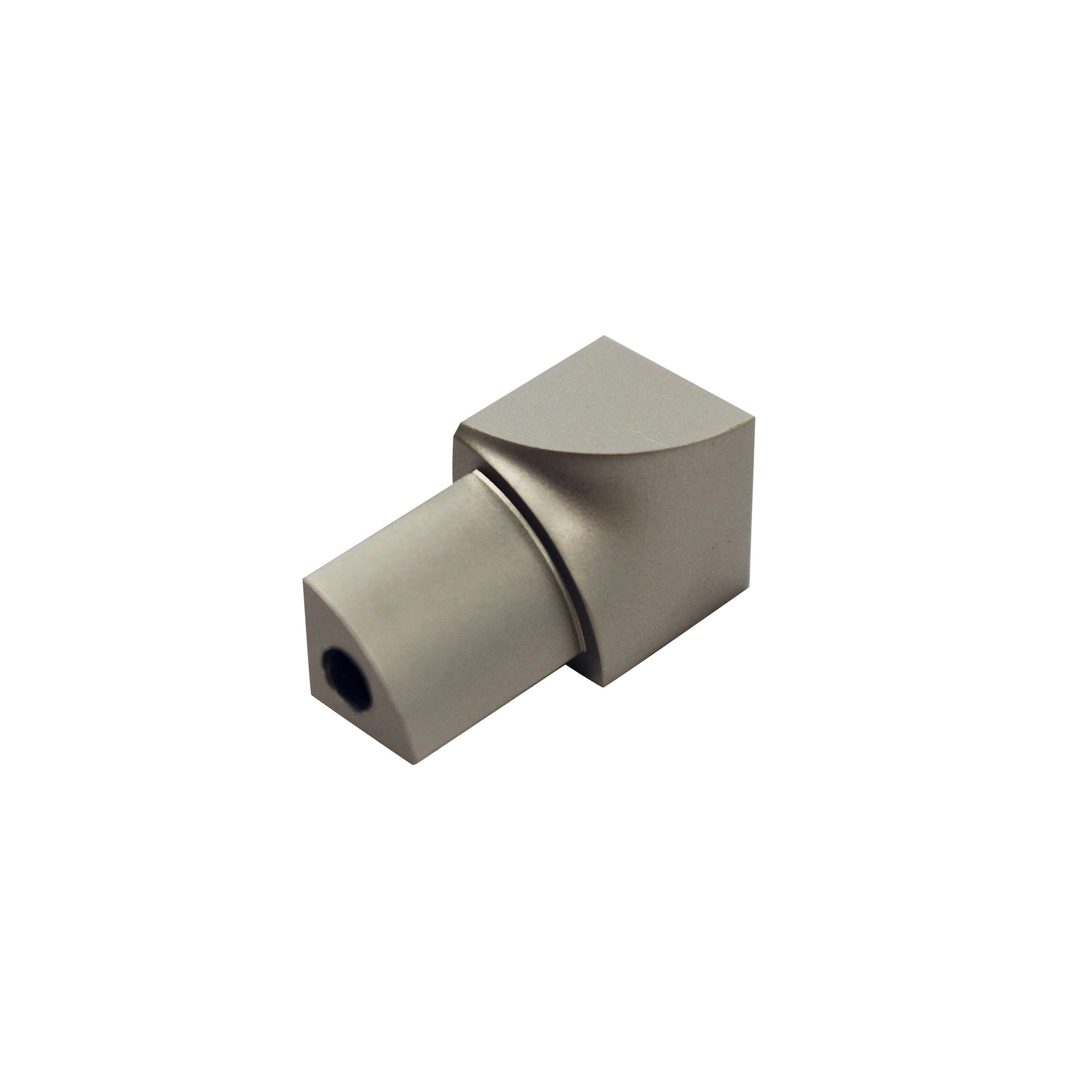 Hoekstuk Inwendig Kwartrond Aluminium Titanium Geanodiseerd