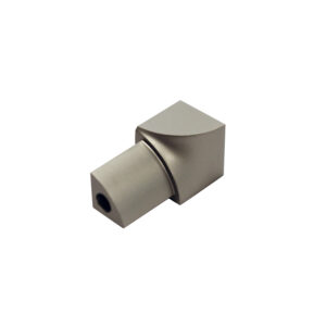 Hoekstuk Inwendig Kwartrond Aluminium Titanium Geanodiseerd - 8,0 mm