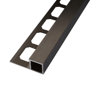Tegelprofiel Quadro Aluminium Brons Geanodiseerd Geborsteld Lengte 2,50 m - 10,0 mm