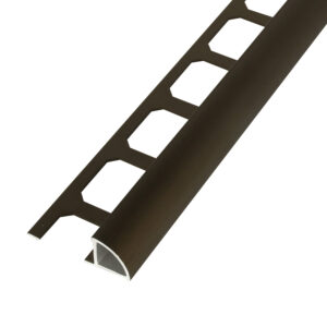 Tegelprofiel Kwartrond Aluminium Brons Geanodiseerd Geborsteld Lengte 2,50 m - 10,0 mm