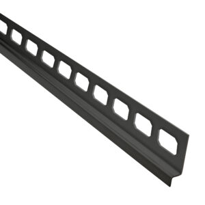 Afschotprofiel Wand Rechts RVS V2A Gepoedercoat Zwart Mat Lengte 98,0 cm - 10,0 mm