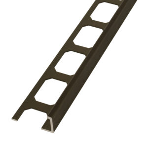 Tegelprofiel Haaks Aluminium Brons Geanodiseerd Geborsteld Lengte 2,50 m-8,0 mm