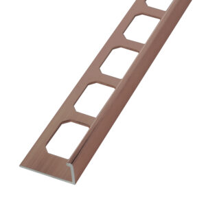 Tegelprofiel Haaks Aluminium Koper Hoogglans Geanodiseerd Geborsteld Lengte 2,50 m - 12,5 mm