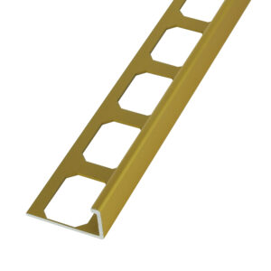 Tegelprofiel Haaks Aluminium Messing Geanodiseerd Lengte 2,50 m - 8,0 mm