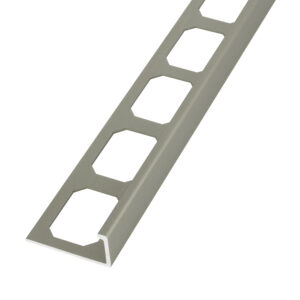 Tegelprofiel Haaks Aluminium Titanium Geanodiseerd Lengte 2,50 m - 12,5 mm