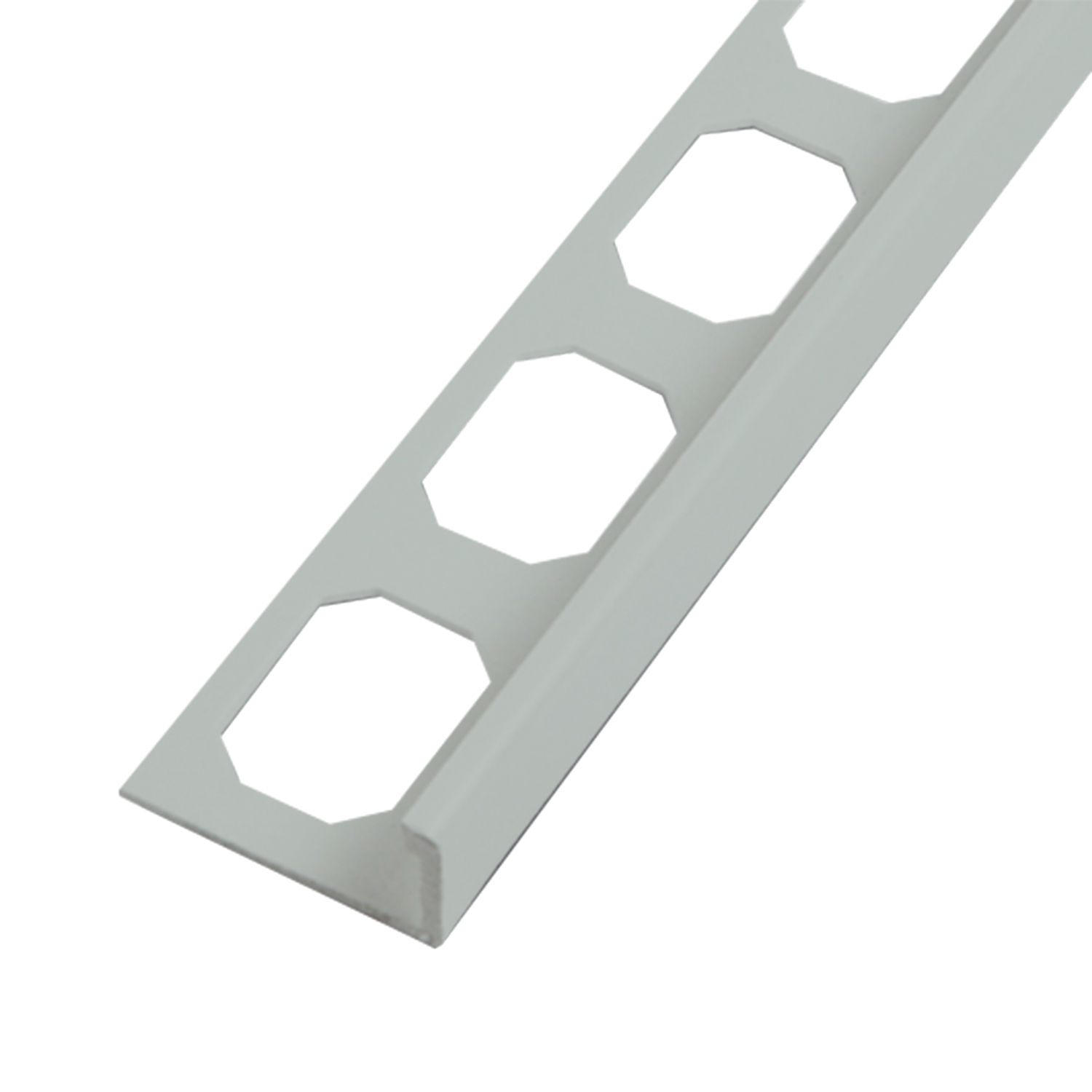 Tegelprofiel Haaks Pvc Betongrijs Lengte 2,50 m - 10 mm