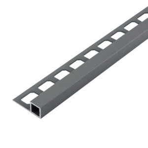 Tegelprofiel Quadro Aluminium Stuctuur Grijs Metallic Lengte 2,50 m - 10,0 mm