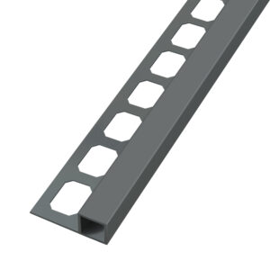 Tegelprofiel Quadro Aluminium Gepoedercoat Asgrijs Lengte 2,50 m - 12,5 mm