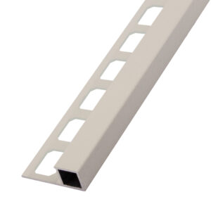 Tegelprofiel Quadro Aluminium Structuur Crème Lengte 2,50 m - 12,5 mm