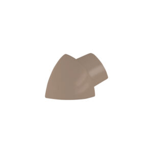 Hoekstuk Uitwendig Kwartrond Aluminium Gepoedercoat Karamel - 12,5 mm