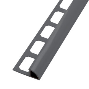 Tegelprofiel Kwartrond Aluminium Gepoedercoat Asgrijs Lengte 2,50 m - 8,0 mm