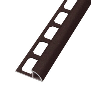 Tegelprofiel Kwartrond Aluminium Stuctuur  Umbra Lengte 2,50 m - 8,0 mm