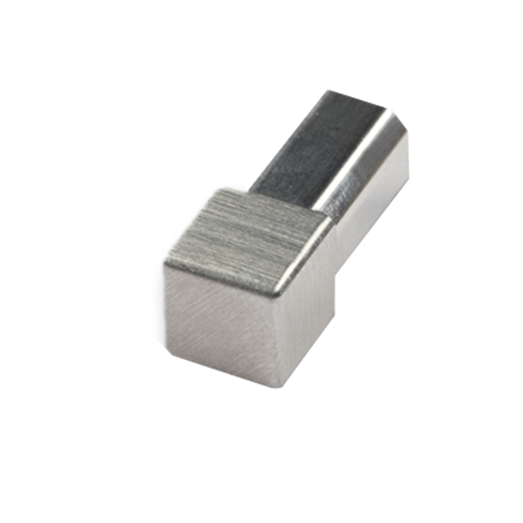 Hoekstuk Quadro Imitatie RVS V2A Geborsteld