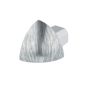 Hoekstuk Uitwendig Kwartrond Aluminium Zilver Hoogglans Geanodiseerd Geborsteld