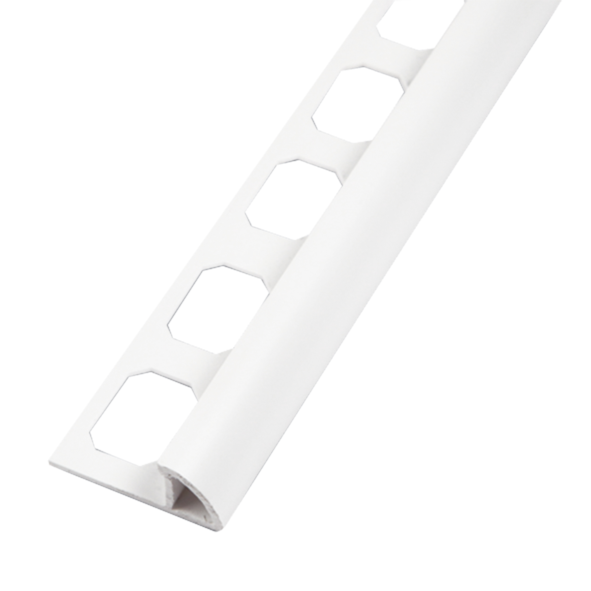 Tegelprofiel Kwartrond Pvc Gebroken Wit