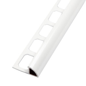Tegelprofiel Kwartrond Aluminium Gepoedercoat Gebroken Wit