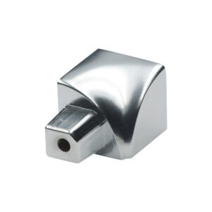 Hoekstuk Inwendig Kwartrond Aluminium Zilver Hoogglans Geanodiseerd