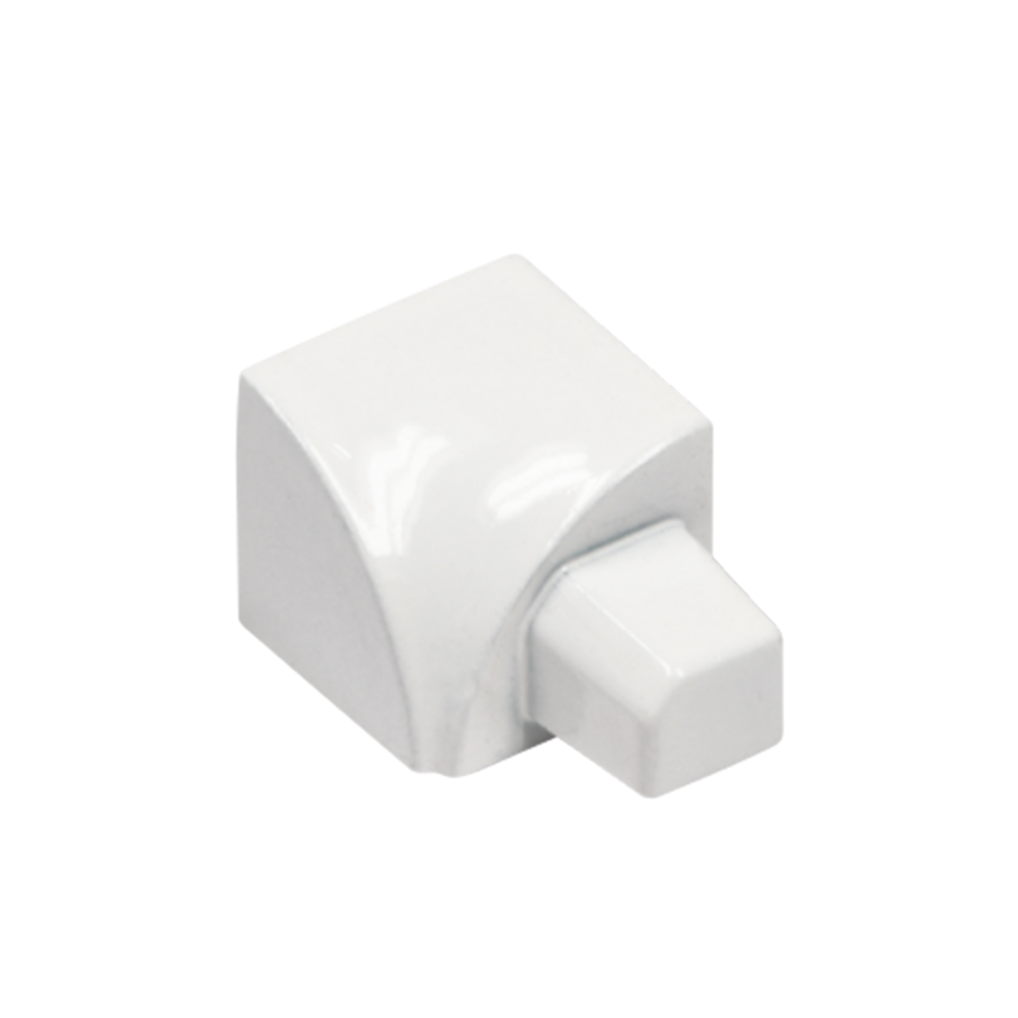 Hoekstuk Inwendig Kwartrond Aluminium Gepoedercoat Gebroken Wit