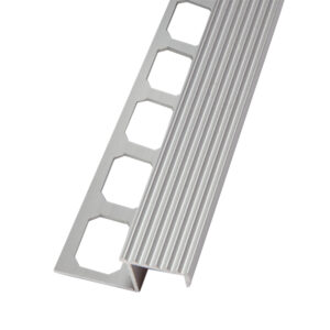 Trapprofiel Aluminium Geribbeld, Zichtbreedte 30 mm, Natuur