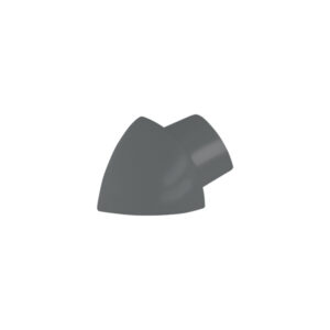 Hoekstuk Uitwendig Kwartrond Aluminium Gepoedercoat Asgrijs