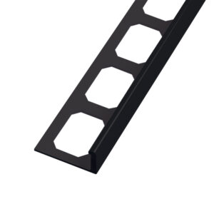 Tegelprofiel Haaks Aluminium Gepoedercoat Zwart Mat